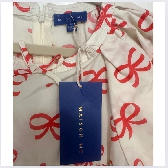 NWT Maisonette Red Bow Dress - Picture 7 of 7